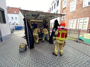 Gefahrguteinsatz im Stadthaus