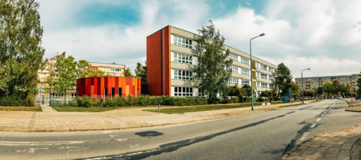 Blick auf das Alexander-von-Humboldt-Gymnasium in Greifswald