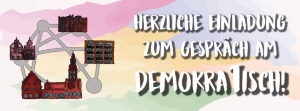 Logo für die DemokraTische 2022 in Greifswald - © Partnerschaft für Demokratie Logo für die DemokraTische 2022 in Greifswald