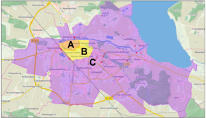 Grafik der geplanten neuen Parkzonen ab 2023