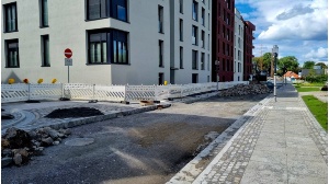 Bauarbeiten in der Kuhstraße, die Fahrbahn wird gerade gepflastert - © Pressestelle Bauarbeiten in der Kuhstraße, die Fahrbahn wird gerade gepflastert