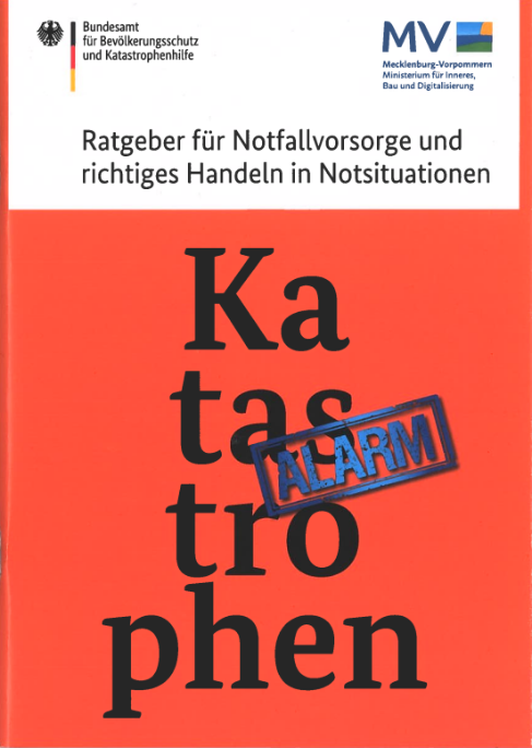 Titelseite des Ratgebers für Notfallvorsorge und richtiges Handeln in Notsituationen vom Bundesamt für Bevölkerungsschutz und Katastrophenhilfe