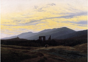 Abbild des Gemäldes "Ruine im Riesengebirge" von Caspar David Friedrich