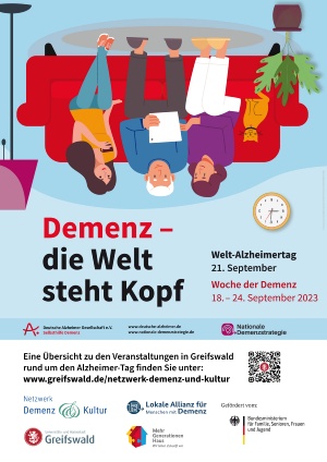 Plakat zum Welt-Alzheimertag am 21. September und zur Woche der Demenz vom 18. bis 24. September