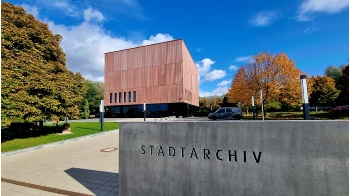 Blick auf das Stadtarchiv der Universitäts- und Hansestadt Greifswald