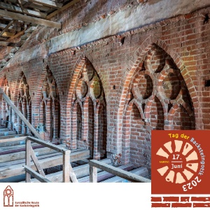Verdecktes Außenfrieß der Greifswalder Marienkirche - © Untere Denkmalschutzbehörde Verdecktes Außenfrieß der Greifswalder Marienkirche