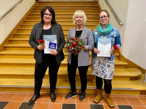 Die Geehrten anlässlich des Weltbehindertentages in Greifswald 2024 Judith Schönefeld, Annegret Krahn und Kristina Gierke, Foto Pressestelle