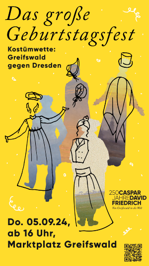 Grafik zum Geburtstagsfest von Caspar David Friedrich - © Grafik (c) Igel und Ente Grafik zum Geburtstagsfest von Caspar David Friedrich