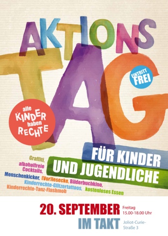 Plakat zum Aktionstag für den Weltkindertag 2024