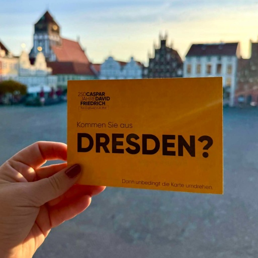Postkarte zur Stadtwette mit Dresden zum CDF Jubliäum