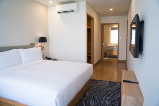 Hotelzimmer mit Doppelbett