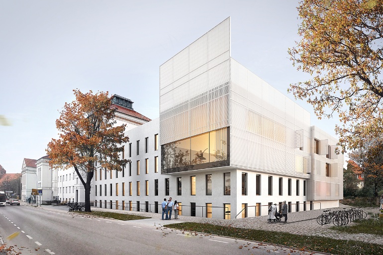 Grafik zum Theater Vorpommern in Greifswald aus Ansicht der Anklamer Straße