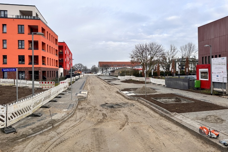 Baufortschritt Straße An den Wurthen Anfang Dezember