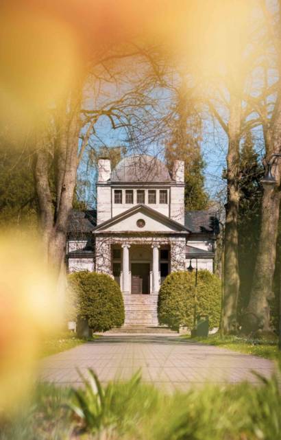 Blick auf das Krematorium des Neuen Friedhofs Foto Friedhofsverwaltung Greifswald