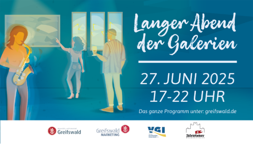 Veranstaltungsplakat Langer Abend der Galerien 2025