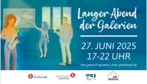 Veranstaltungsplakat Langer Abend der Galerien 2025