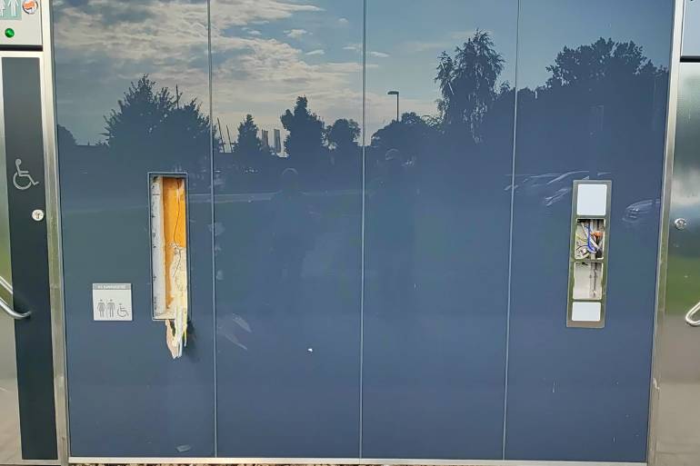 Vandalismus Toilettenanlage Museumshafen