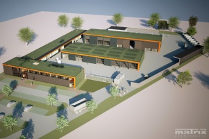 Visualisierung des neuen Bauhofs Greifswald
