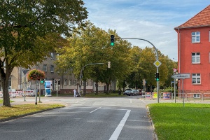 Ampelkreuzung Franz-Mehring- und Feldstraße © André Gschweng Ampelkreuzung Franz-Mehring- und Feldstraße