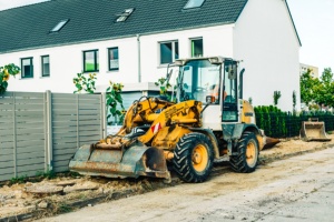 Radlader auf einer Baustelle