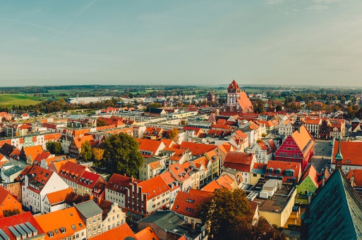 Blick vom Dom auf die Marienkirche