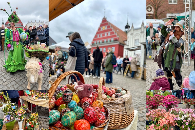 Collage vom Oster- und Blumenmarkt 2025