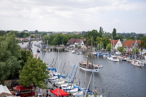 Fischerfest Gaffelrigg 2026 © André Gschweng Die Vorpommern bei der Ausfahrt zur Gaffelrigg 2026