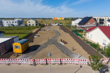 Luftaufnahme der neuen Parkanlage am Elisenpark
