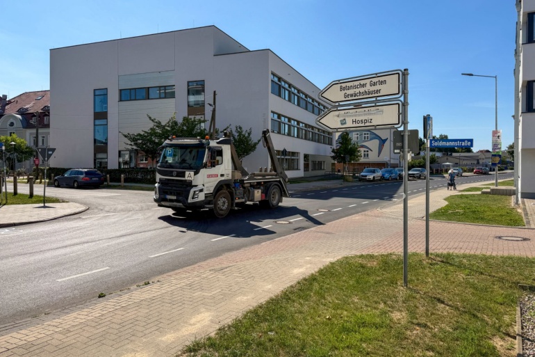 Kreuzungsbereich Loitzer Straße Ecke Soldmannstraße