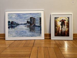 Zwei Arbeiten aus der Ausstellung Zwischenräume