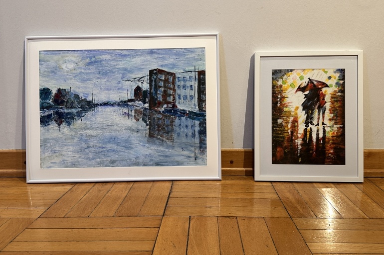 Zwei Arbeiten aus der Ausstellung Zwischenräume