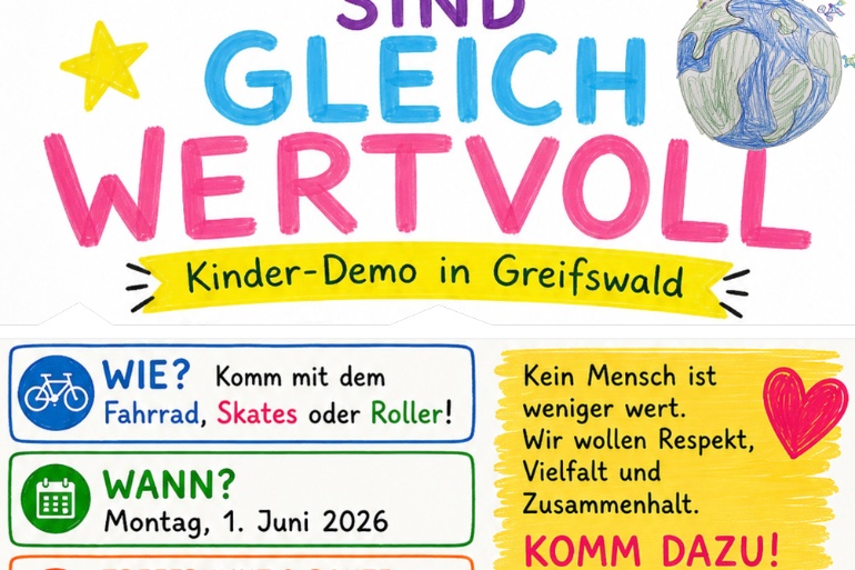 Plakat zur Kinderdemo am Kindertag