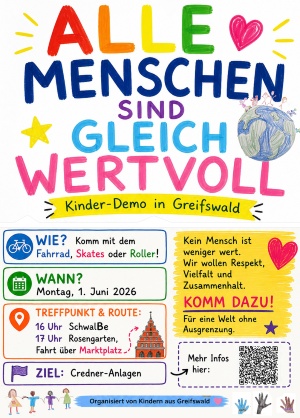Plakat Kinderdemo Finale Version © KiJuBei Plakat zur Kinderdemo am Kindertag