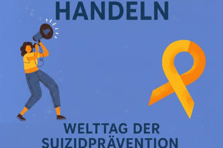 Plakat zum Welttag der Suizidprävention 2026 mit der Aufschrift "Gemeinsam handeln"