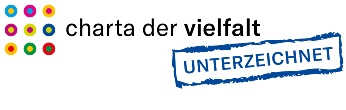 Logo der Charta der Vielfalt mit dem Claim "unterzeichnet"