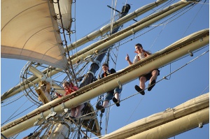 Studenten segeln mit der Greif