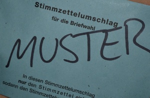Briefwahlumschlag für Bundestagswahl 2017