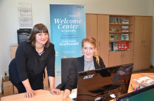 Svea Rittner und Ulrike Bendt sind die Ansprechpartnerinnen im Welcome Center