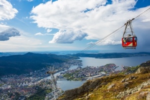 The-Ulriken-Cable-Car-with-Bergen-in-the-background-bg251, Bildquelle visitBergen © Bildquelle: visitBergen Bild