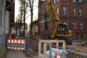 Bauarbeiten in der Martin-Luther-Straße im Januar 2018