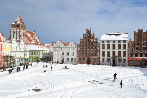 Schnee auf dem Marktplatz, Winter 2018