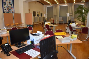 Das Briefwahllokal im Rathaus ist eingerichtet - © Pressestelle Das Briefwahllokal im Rathaus ist eingerichtet