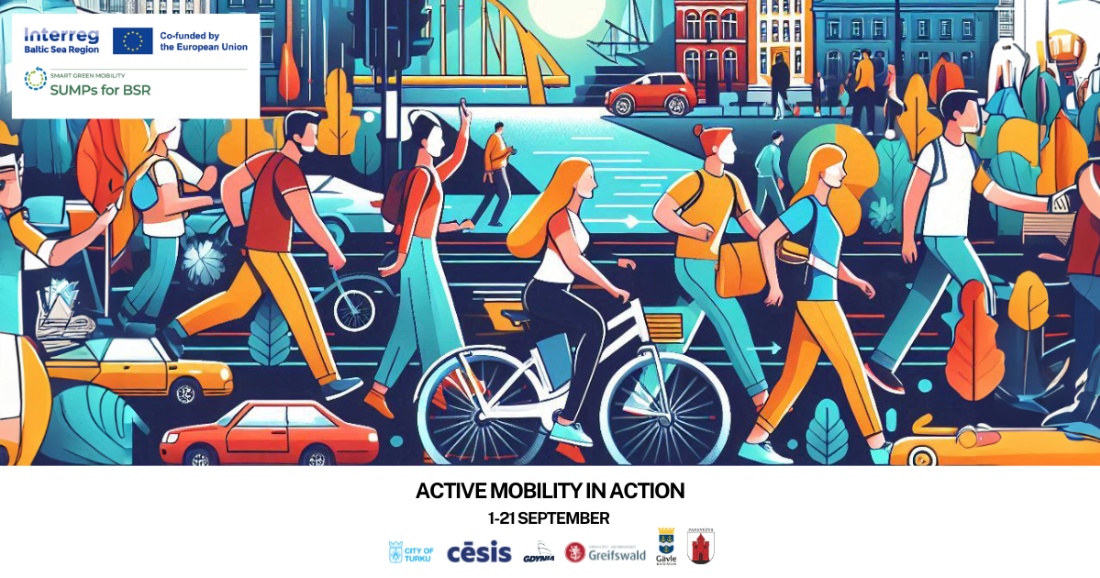 active mobility in action © SUMPs for BSR Banner Fotowettbewerb Active Mobility in Action