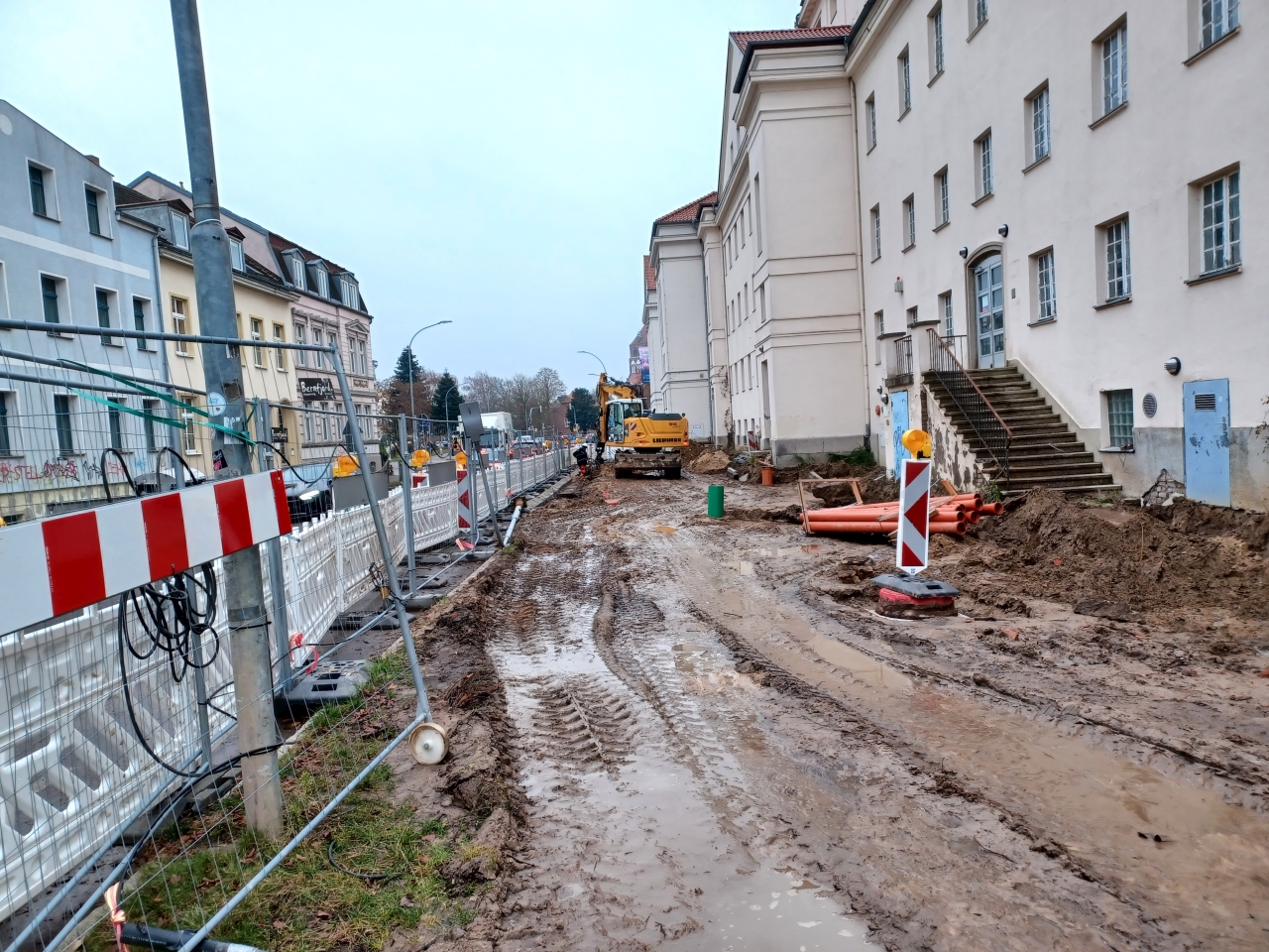 Anschlussleitungen in der Anklamer Straße